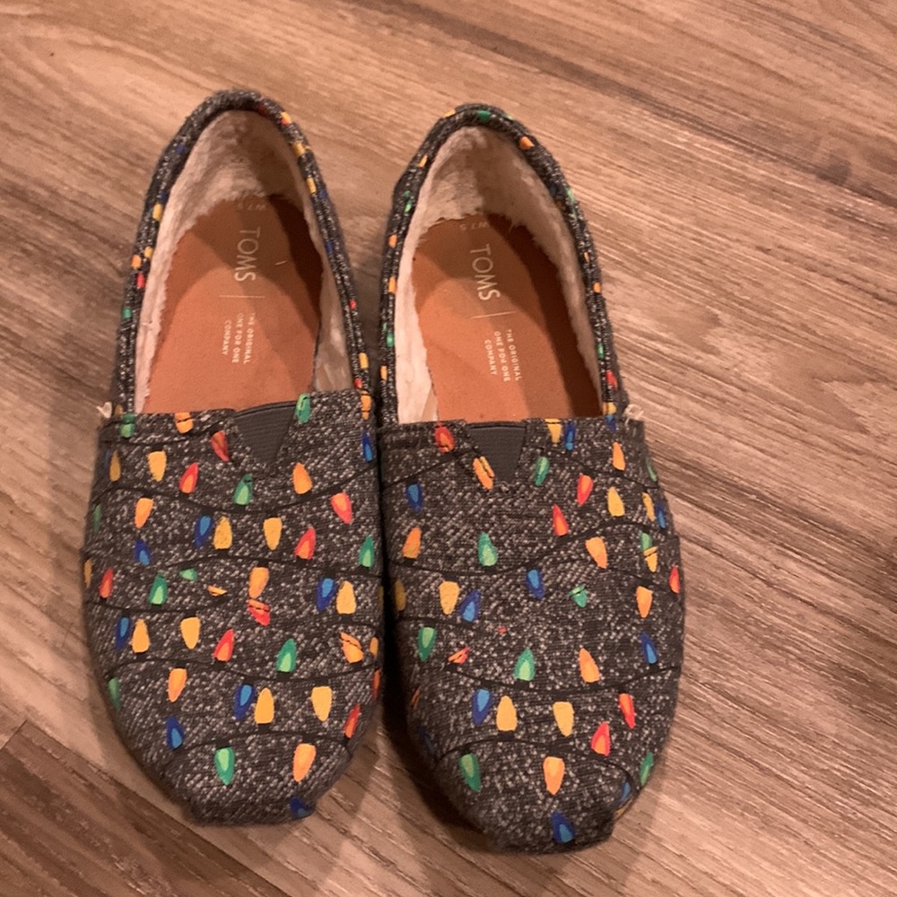 Toms Christmas light shoes (glow in the dark)